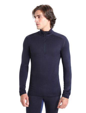 Longsleeve termiczny męski Icebreaker 260 TECH HALF ZIP granatowy IBB04372401