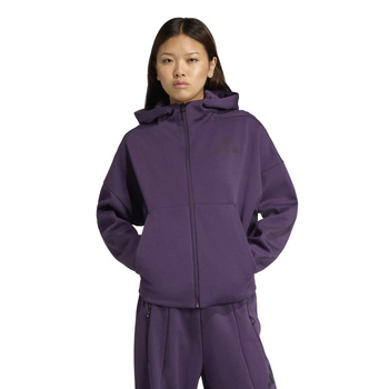 Bluza z kapturem damska adidas Z.N.E. fioletowa KC4569