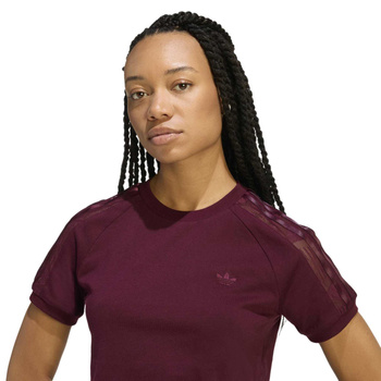 Koszulka damska adidas LACE CALI bordowa KC6453