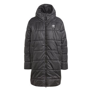 Kurtka z kapturem damska adidas ADICOLOR LONG SLIM czarna II8456