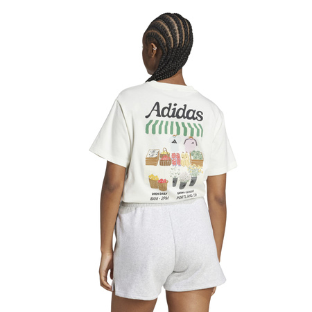 Koszulka damska adidas FARMMKT beżowa KB2485