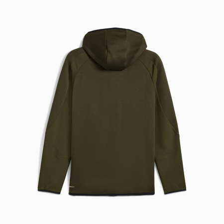 Bluza z kapturem męska Puma EVOSTRIPE FZ DK zielona 68823170