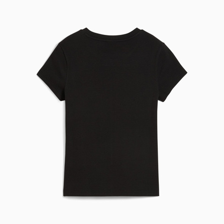 Koszulka damska Puma WARDROBE ESS RIBBED SLIM czarna 62976601