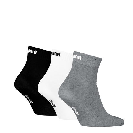 Skarpety unisex Puma ELEMENTS PLAIN QUARTER 3-PACK czarne 94710809