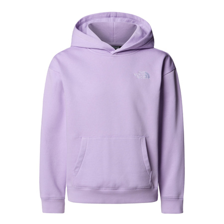 Bluza z kapturem dziecięca The North Face ESSENTIAL OVERSIZED fioletowa NF0A89HAQZI