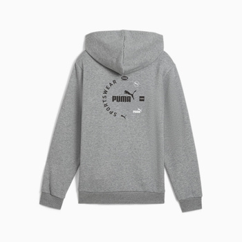 Bluza z kapturem chłopięca Puma POWER GRAPHIC FZ FL szara 68185503