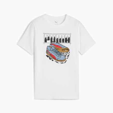 Koszulka chłopięca Puma GRAPHIC SNEAKER biała 68993902
