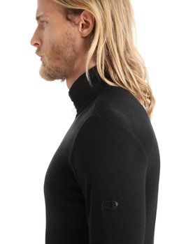 Longsleeve termiczny męski Icebreaker 175 EVERYDAY HALF ZIP czarny IBB04484001