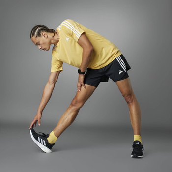 Spodenki męskie adidas OWN THE RUN 3-STRIPES 2IN1 czarne IQ3808