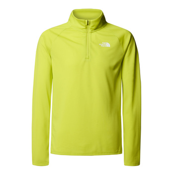 Longsleeve dziecięcy The North Face NEVER STOP 1/4 ZIP zielony NF0A870QJE3