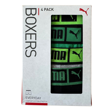 Bokserki męskie Puma BASIC PLACED LOGO ELASTIC 4-PACK wielokolorowe 93866803