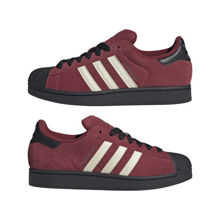 Buty sportowe męskie adidas SUPERSTAR II bordowe JQ3220