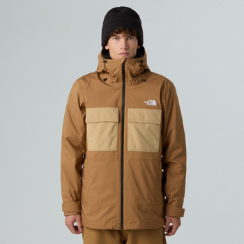 Kurtka wodoodporna męska The North Face FOURBARREL TRICLIMATE brązowa NF0A7WYFWK2