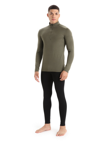 Longsleeve termiczny męski Icebreaker 200 OASIS HALF ZIP zielony IBB04367069