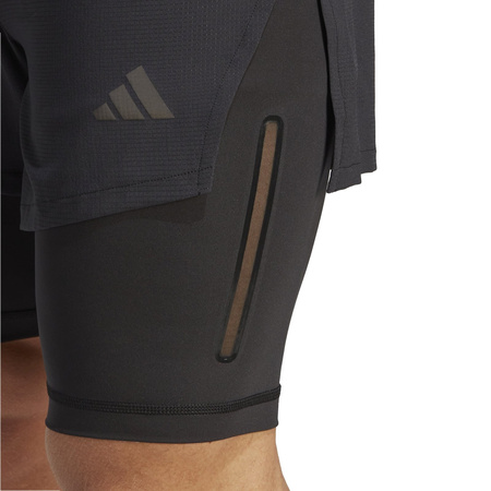 Spodenki męskie adidas HIIT ELEVATED TRAINING 2IN1 czarne IB3466