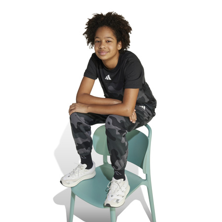 Koszulka dziecięca adidas SEASONAL ESSENTIALS CAMO czarna JX5313