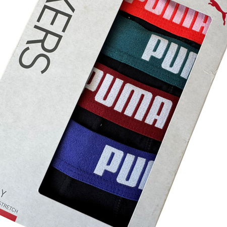 Bokserki męskie Puma BASIC 4-PACK czarne 93819809
