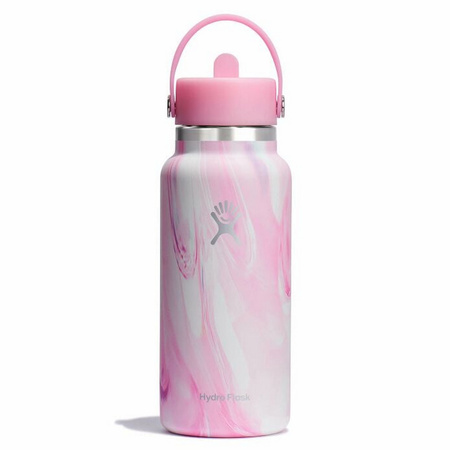 Butelka termiczna unisex Hydro Flask WIDE FLEX STRAW CAP 946 ML różowa LE-S25W32-A