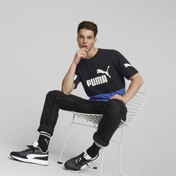 Koszulka męska Puma POWER COLORBLOCK niebieska 67332192
