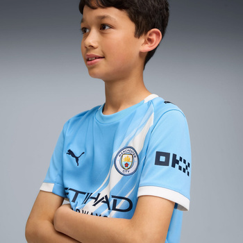 Koszulka chłopięca Puma MCFC HOME JERSEY REPLICA JR niebieska 78034101