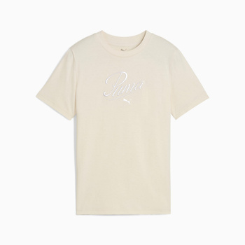 Koszulka dziewczęca Puma ESS SCRIPT beżowa 68580587