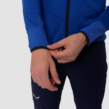 Bluza z kapturem męska Salewa AGNER HYBRID niebieska 00-0000027371_8625