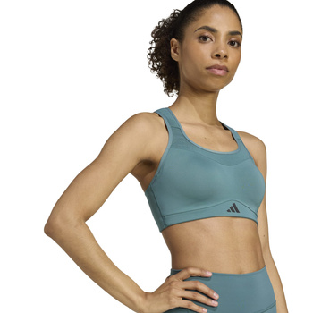 Stanik sportowy damski adidas TLRD turkusowy JX8844