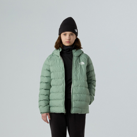 Kurtka puchowa z kapturem dziewczęca The North Face PERRITO zielona NF0A88UEBQ1
