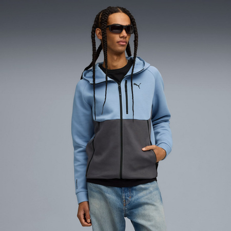 Bluza z kapturem męska Puma PUMATECH FULL-ZIP DK niebieska 62967434