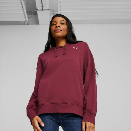 Bluza z kapturem damska Puma HER TR bordowa 67657322