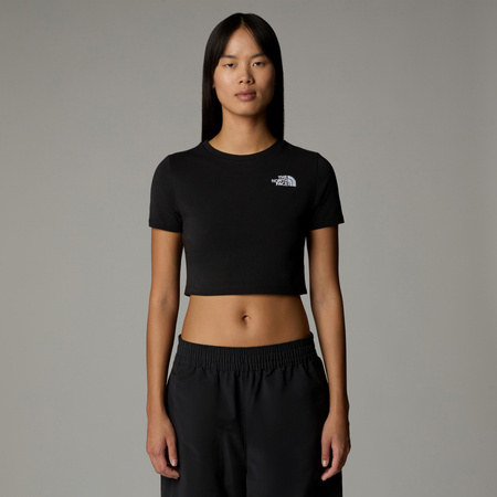Koszulka damska The North Face ESSENTIAL CROPPED czarna NF0A55AOJK3
