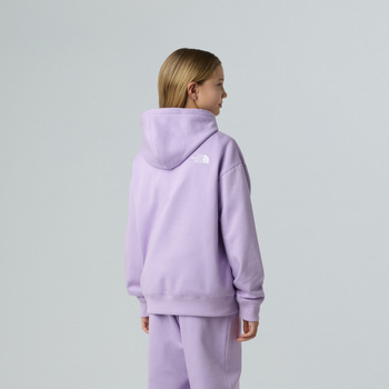 Bluza z kapturem dziecięca The North Face ESSENTIAL OVERSIZED fioletowa NF0A89HAQZI