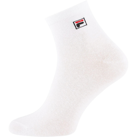 Skarpety unisex Fila QUARTER PLAIN 3-PACK białe F9303-300