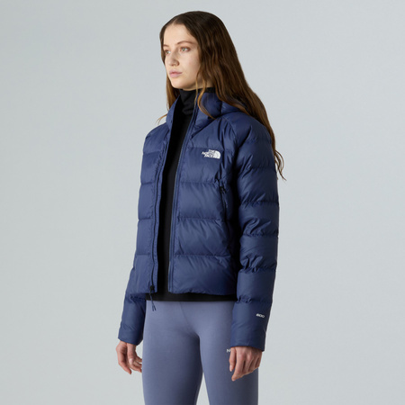 Kurtka puchowa z kapturem damska The North Face HYALITE DOWN niebieska NF0A8E75BOT