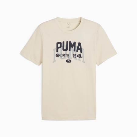 Koszulka męska Puma GRAPHIC VARSITY beżowa 68803587