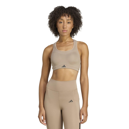 Stanik sportowy damski adidas TLRD beżowy JX8843