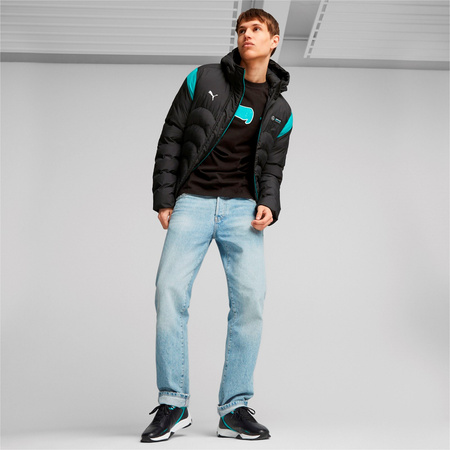 Kurtka z kapturem męska Puma MAPF1 MT7 ECOLITE PADDED czarna 62114601