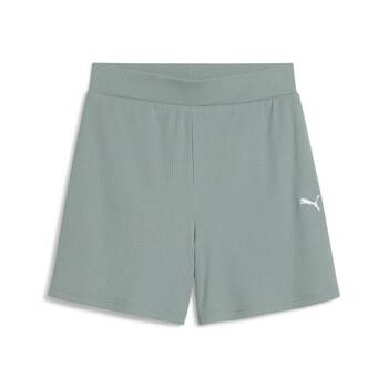 Spodenki damskie Puma ESS ELEVATED RIB 5 zielone 68502630