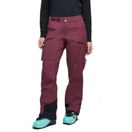Spodnie narciarskie damskie Black Diamond RECON LT STRETCH bordowe AP7410245016