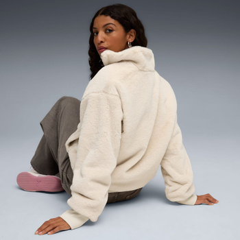 Kurtka damska Puma WARDROBE ESS SOFT FLEECE beżowa 63216987