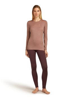 Legginsy termiczne damskie Icebreaker 200 OASIS bordowe IB1043830GW