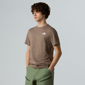 Koszulka męska The North Face S/S REDBOX brązowa NF0A87NPE1Q