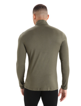 Longsleeve termiczny męski Icebreaker 200 OASIS HALF ZIP zielony IBB04367069