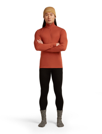 Longsleeve termiczny męski Icebreaker 175 EVERYDAY HALF ZIP pomarańczowy IBB044840BA