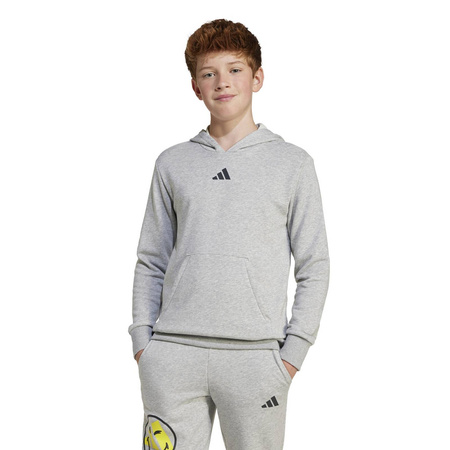 Bluza z kapturem dziecięca adidas SMILEYWORLD szara JD3288