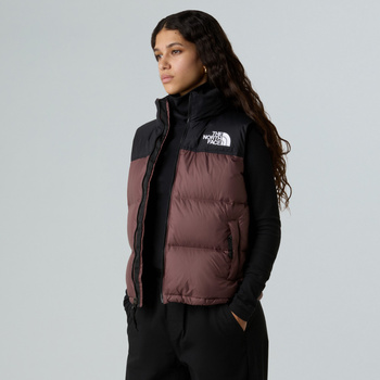 Bezrękawnik damski The North Face 1996 RETRO NUPTSE brązowy NF0A3XEPCAI