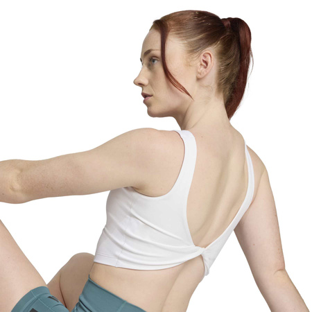 Stanik sportowy damski adidas OPTIME biały JZ6028