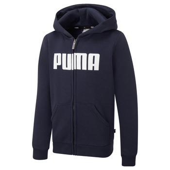 Bluza z kapturem chłopięca Puma ESS FULL-ZIP granatowa 84762102