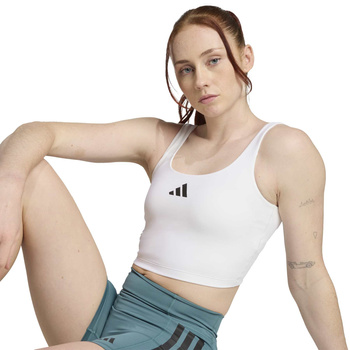 Stanik sportowy damski adidas OPTIME biały JZ6028