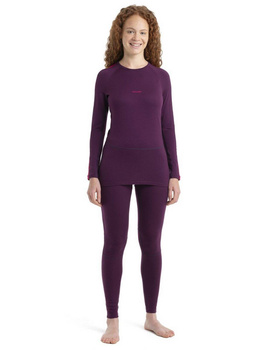 Longsleeve termiczny damski Icebreaker ZONEKNIT 200 bordowy IB0A56HD940